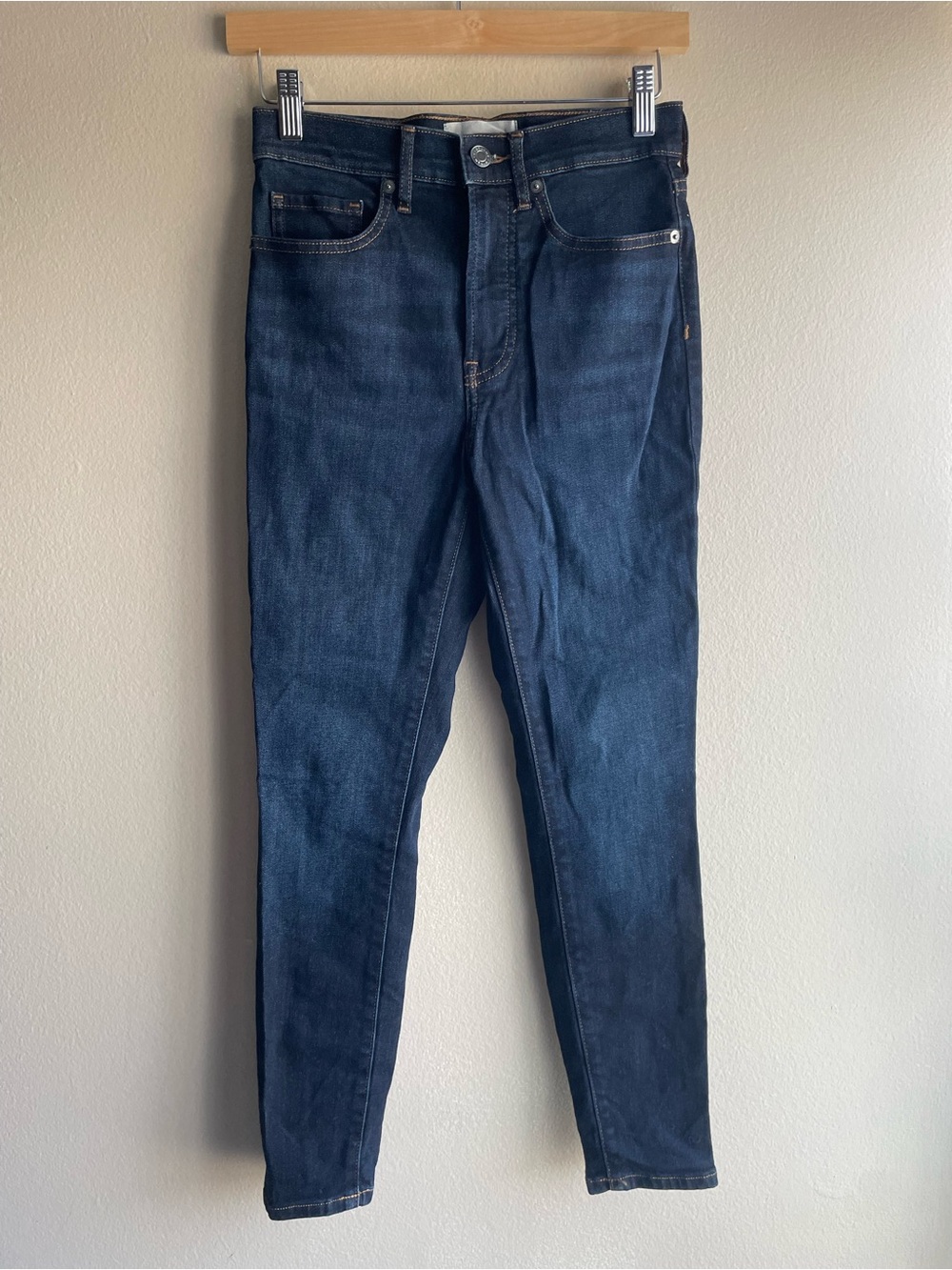 Everlane High Rise Skinny Dark Blue Women Jeans 25 Ankle